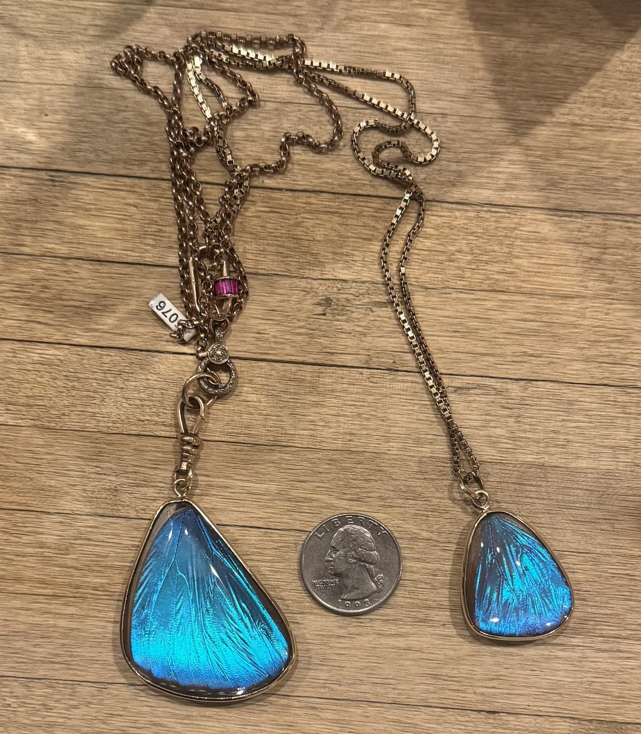 Blue Morpho Pendant, Bottom Wing - Image 11