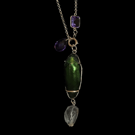 14k Gold Baby Rolo Chain with Pearls or Amethysts - Image 14