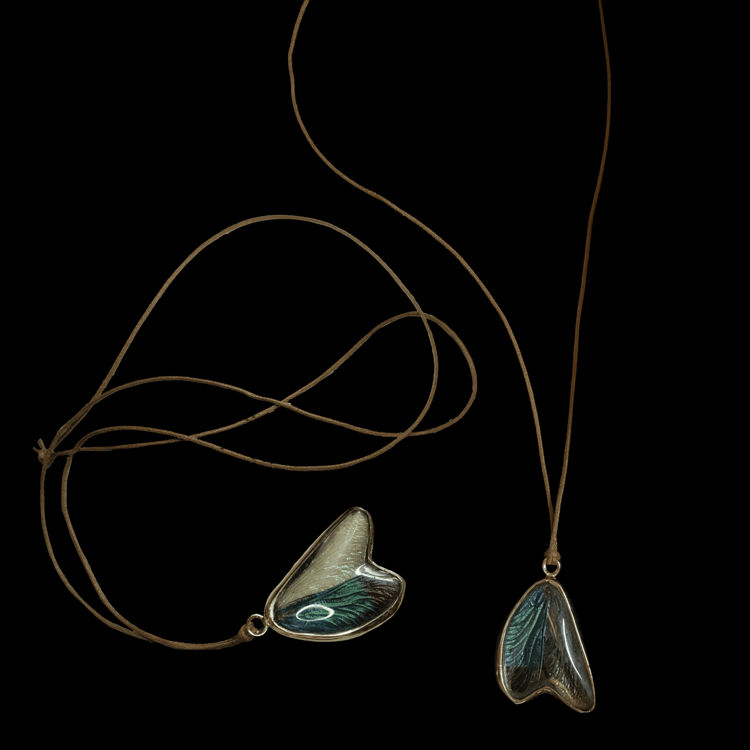 Blue Damselfly Wing Earrings and Pendants - Image 2