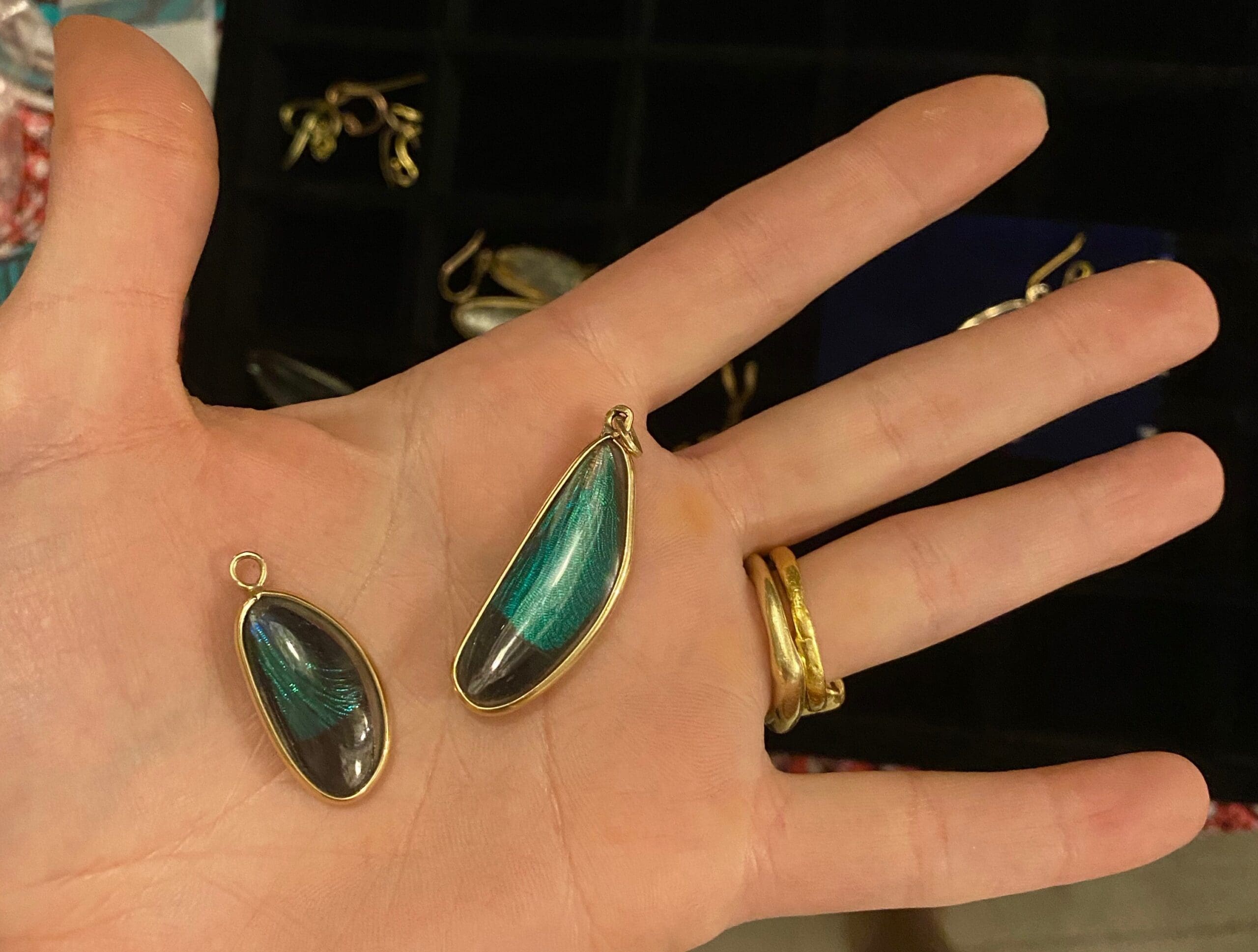 Blue Damselfly Wing Earrings and Pendants - Image 13