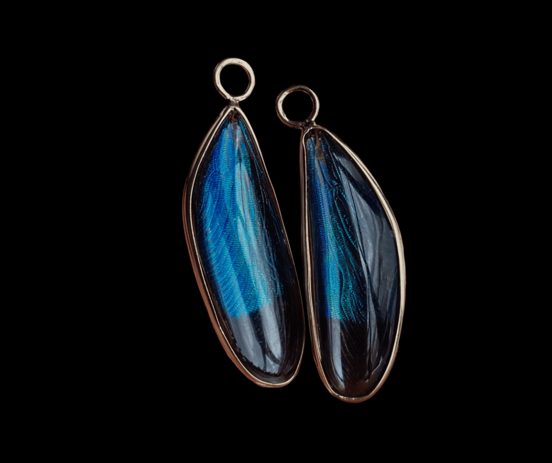 Blue Damselfly Wing Earrings and Pendants - Image 9