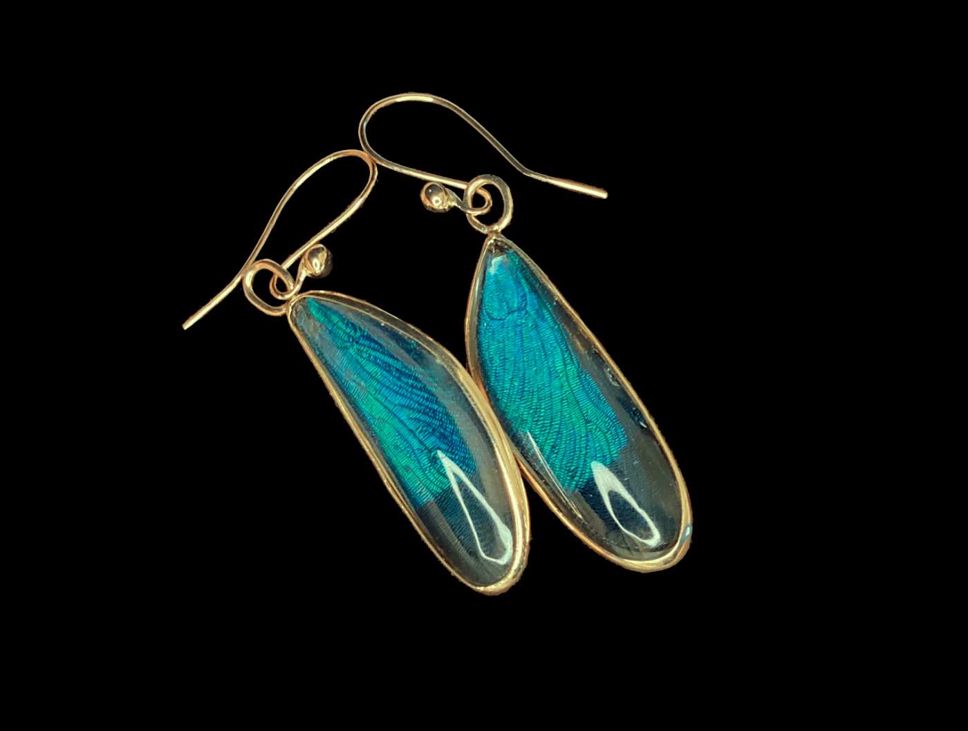 Blue Damselfly Wing Earrings and Pendants - Image 3