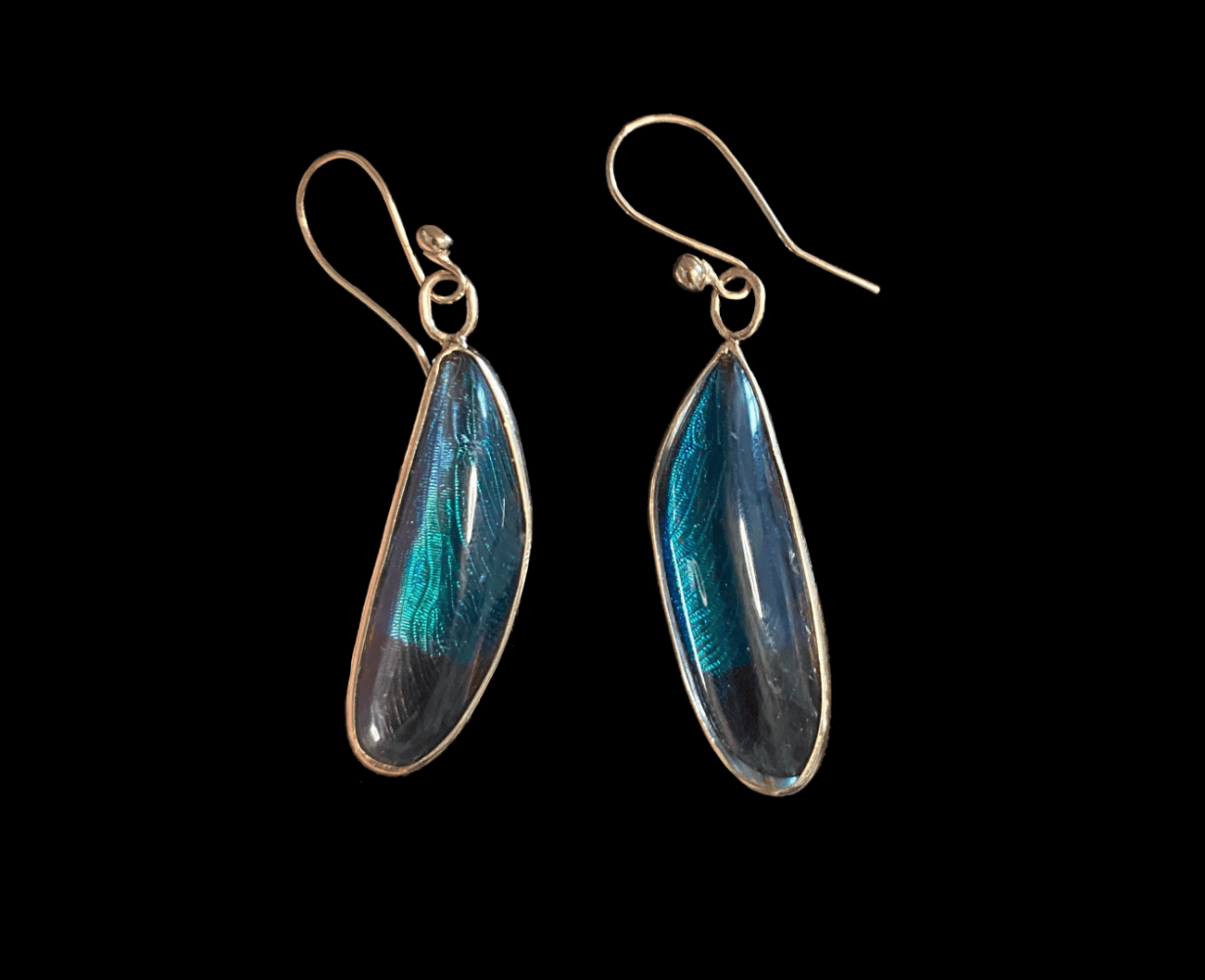 Blue Damselfly Wing Earrings and Pendants - Image 11