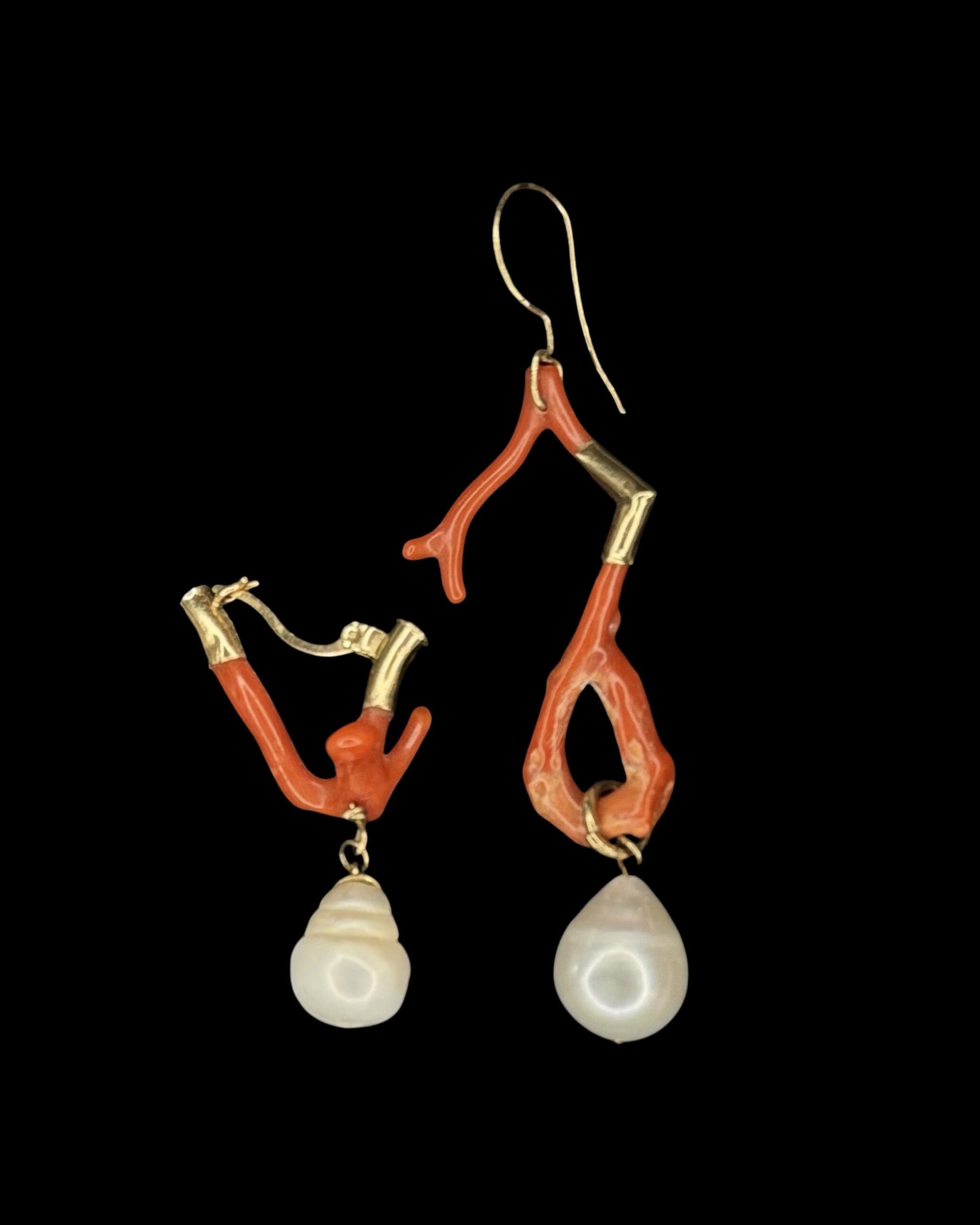 Coral Branch Earrings with Piping - Image 5