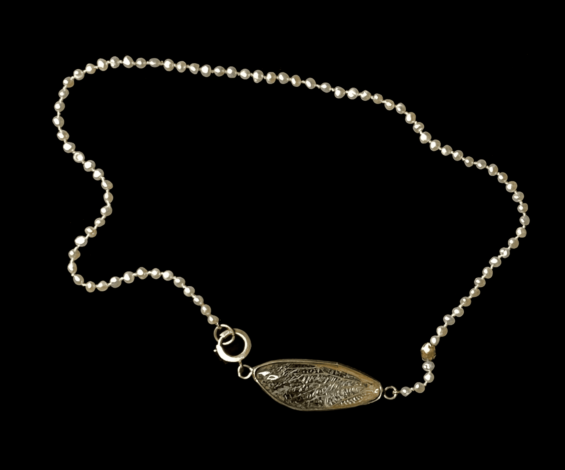 Seed Pearl and Dragonfly Wing Necklace - Image 4